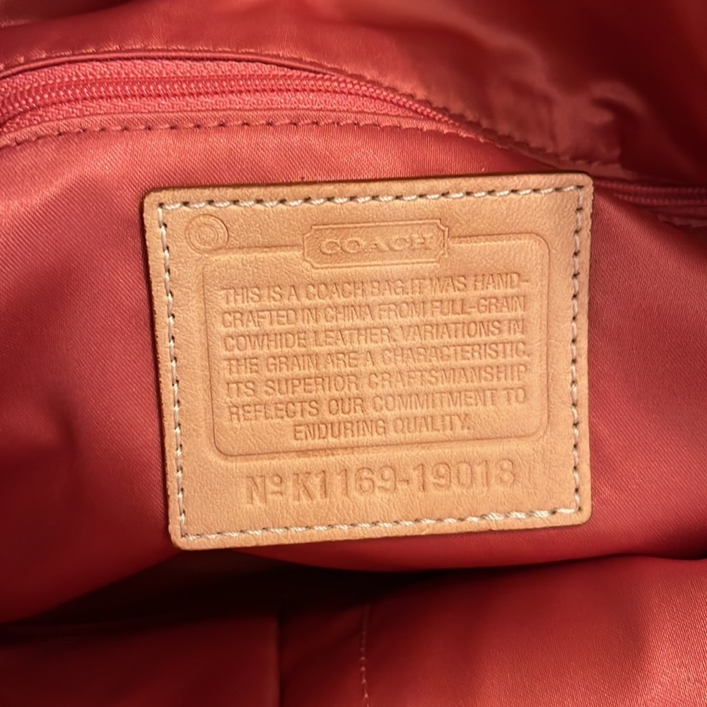 COACH - tan whipstitch satchel- F19018- NWT - Picture 9 of 17